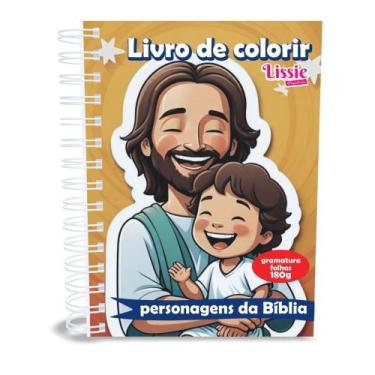 Imagem de Livro De Colorir Personagens Bíblia, Capa Dura, A5, 180g, 50 Desenhos,