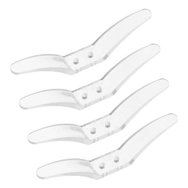 Imagem de 4 peças de ganchos de gancho de cabo cego, acessórios de substituição para persianas de janela, travas de segurança transparentes para gerenciamento de cabos, gancho de cortina para persianas, sem