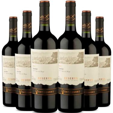 Imagem de Kit 6 Garrafas Vinho Tinto Ventisquero Reserva Merlot 750ml