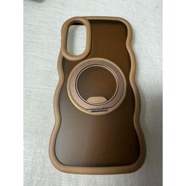 Imagem de YOVIAKK Capa para Samsung S25 Edge [com moldura ondulada encaracolada (marrom