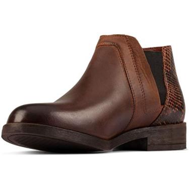 Imagem de Clarks Demi 2 Beat Dark Tan Snake Combination Leather 6 B (M)
