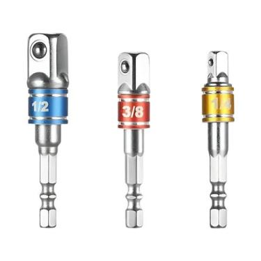 Imagem de Conjunto De Adaptadores De Extensão Para Soquete De Impacto De 1/4, 3/