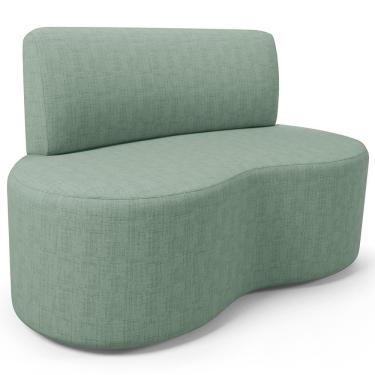 Imagem de Sofá 2 Lugares Orgânico Para Sala De Estar Living Larissa L02 Linho Menta - Lyam Decor