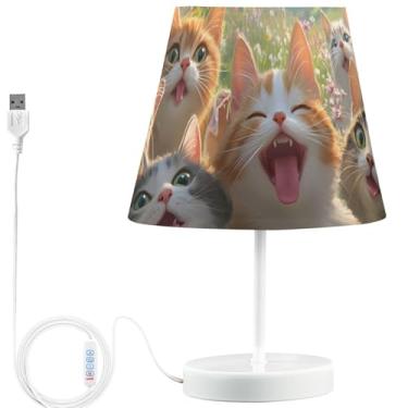 Imagem de TSENQUE Candeeiro de mesa moderno floral personalizado para mesa de cabeceira para mesa de cabeceira recarregável USB lâmpada quente para quarto de crianças