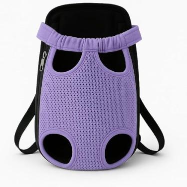 Imagem de Mochila Canguru Pet para Cachorro Pequeno – Transporte Confortável e Seguro com Alças Ajustáveis(LILAS,TAMANHO P)