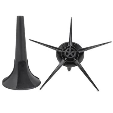 Imagem de Luqeeg Suporte para Trompete de Flauta Portátil Dobrável Suporte de Liga de Zinco 5 Pernas para Músicos Preto 7,1 X 12,0 pol.