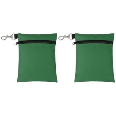 Imagem de YELARXI Bolsa para camiseta de golfe, bolsa de bola de golfe com zíper 17 x 12,7 cm com clipe de garra de lagosta de metal à prova d'água - Adequado para (camisetas bolas/suporte de objetos de valor