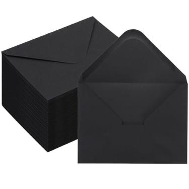 Imagem de Envelopes de 50 unidades, 10 x 15 cm, envelopes A4 com aba de contorno para convites de noivado, convites de casamento, anúncios, chá de bebê, perfeito para cartão RSVP de 120 g/m², 12 x 16,3