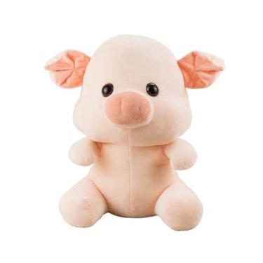 Imagem de Porco Sentado 22cm Pelúcia Antialérgica Macia e Fofa - Fofy Toys