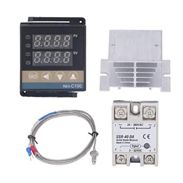 Imagem de Cryfokt Kit de Controladores de Temperatura PID de Alta Precisão REX C100 Controlador de Temperatura para Fazenda Regulador de Termostato Digital à Prova D'água para Incubadora 100V-240V (40A)
