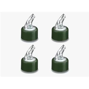 Imagem de Kit 4 Bicos Dosador Para Azeite E Vinagre 30mm Salada verde