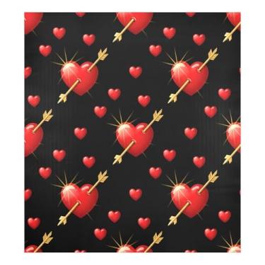 Imagem de Blueangle Capa de ímã de lava-louças coração vermelho, decoração de capa de lava-louças frontal, adesivos de eletrodomésticos, adesivos de eletrodomésticos, adesivo magnético decorativo de 58,4 cm C x