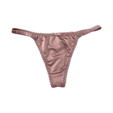 Imagem de Calcinhas De Cetim Sexy De Cintura Baixa Para Meninas, Brilhantes, Mac