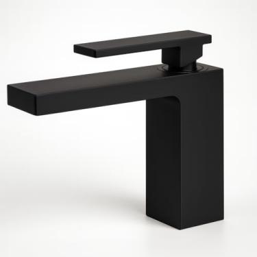 Imagem de IFOTRUE Torneira de banheiro de furo único, torneira de pia de latão preto fosco para penteadeira de banheiro, mangueira CUPC, ralo pop-up e borbulhador anti-respingos, fácil instalação para fazenda