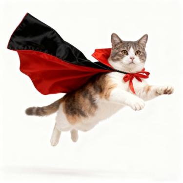 Imagem de Capa de Halloween para cães e gatos e vampiros, design de gola alta, capa para animais de estimação, cosplay, roupa de festa de fim de ano, fantasia de Halloween, capa para animais de estimação