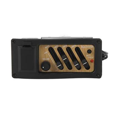 Imagem de KIMISS Piezo de Pré-amplificador de Guitarra Acústica Com Equalizador EQ de 4 Bandas - Cor de Grão de Madeira 7545R para Qualidade de Som Aprimorada
