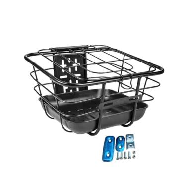 Imagem de UGPLM Cesto dianteiro para bicicleta elétrica, bagageiro para bicicleta, organizador de ciclismo, decoração, cestos de metal para bicicleta, cesto para