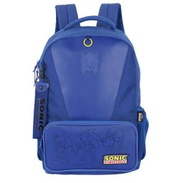 Imagem de Mochila Escolar Costas SONIC Game Luxo Premium Original - Luxcel, azul