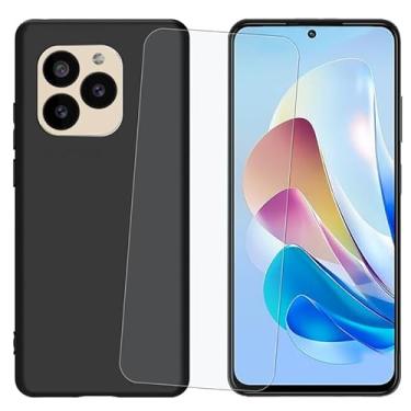 Imagem de NEOYUKL Capa para celular BLU G54 (6,6 polegadas), protetor de tela BLU G54 [1 unidade], capa preta para BLU G54