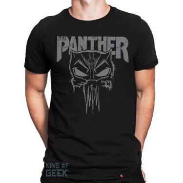 Imagem de Camiseta Black Panther Pantera Negra Camisa Geek Hero - KING OF GEEK, 