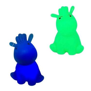 Imagem de Kit 2 Cavalinho de apertar com luz piscante infantil anti stress lembr
