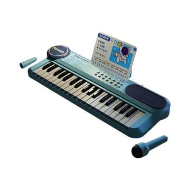 Imagem de Teclado Eletrônico Infantil De 37 Teclas Com Microfone, Brinquedo Musi
