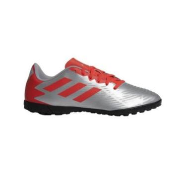 Imagem de Chuteira Society Masculina Artilheira V Adidas Prata E Coral, Silver, 