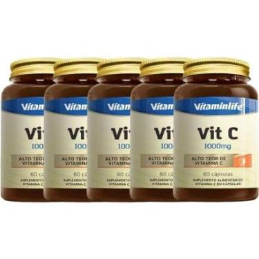 Imagem de Kit 5X Vit C 1000mg - 60 Cápsulas - VitaminLife-Masculino