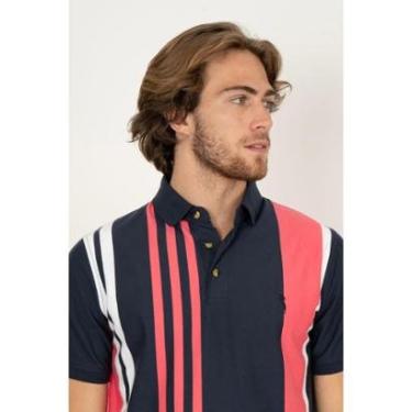 Imagem de Camisa Polo Aleatory Listrada Edinburgh Marinho-Masculino