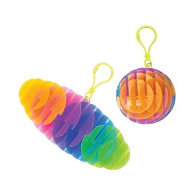 Imagem de Raymond Geddes Shape Shifting Keychain – Pacote com 24 – Brinquedos Fidget Alívio de Estresse para Crianças e Adultos, Clipes de Mochila e Lembranças de Festa