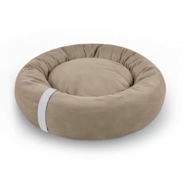 Imagem de Cama Pet Ninho Redonda Para Gato e Cachorro Ultra Macia Lavável Impermeável Luxo Donut(Bege Touch)