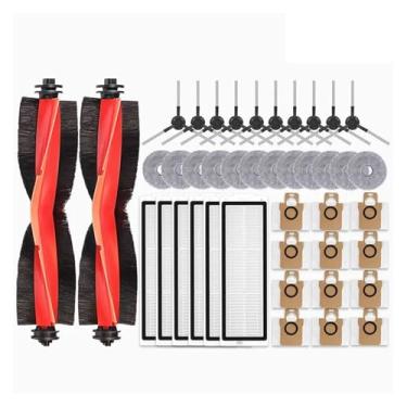 Imagem de Compatible With Xiaomi Robot Vacuum X20 Pro / D102GL Vacuum Parts Accessories Main Roller Side Brush Hepa Filter Mop Cloth Dust Bag(Black)