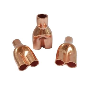 Imagem de 6,35 8 9,52 12,7 16 19 22 25,4 28,6 35 42 mm Igual Redução Y 3 Way Conector de encaixe de tubo de solda de cobre Ar Condicionado (1/10.2 cm OD x 1/10.2 cm OD x 1/20.3 cm NPT)