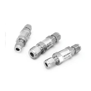 Imagem de 1 peça 3/6/8/10/12-20 mm 1/20.3 cm 1/10.2 cm 3/20.3 cm 1/5.1 cm OD tubo válvula de retenção de compressão unidirecional não-retorno em linha 304 316 aço inoxidável (Ss316,14 mm)