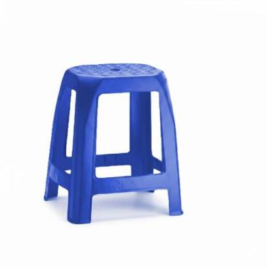 Imagem de kit banco, banquinho, banqueta, com 2 unidades - Cdi Plastic, Azul