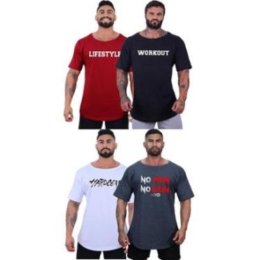 Imagem de Kit 4 Camisetas Morcegão Masculina MXD Conceito Fitness Academia Musculação-Masculino
