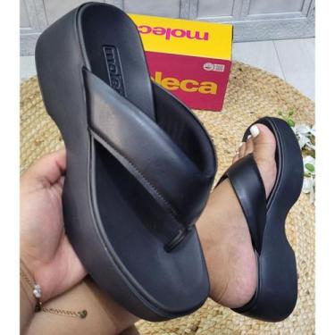 Imagem de Sandália Flat Plataforma Levinha Tendência Moda Feminina - Moleca, Pre