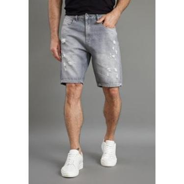 Imagem de Bermuda Jeans Masculina Slim Destroyed Dialogo-Masculino