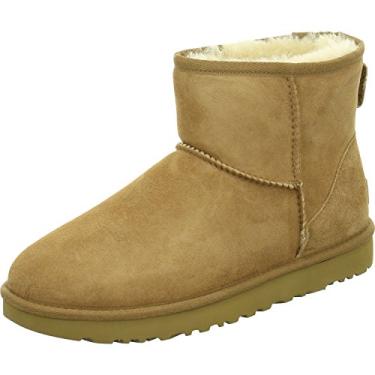 Imagem de UGG Bota feminina de pele de carneiro clássica Mini II da Austrália Castanho, Castanho, 9