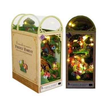 Imagem de Miniatura DIY De Madeira: Nicho De Livros, Figuras De Casa De Bonecas,