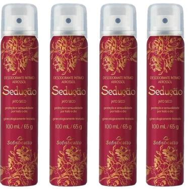 Imagem de Kit 4 Atacado Desodorante Íntimo Feminino Sedução Sensual - Sofisticat