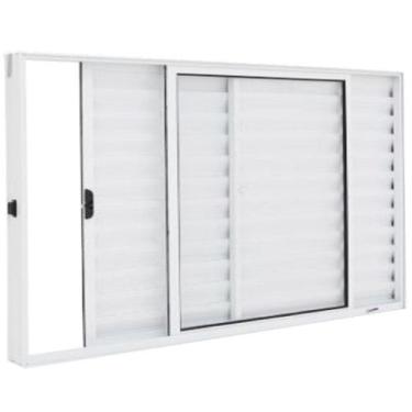 Imagem de Janela Veneziana 3 Folhas Alumínio Branco 1.00 x 1.50 Modular - DC