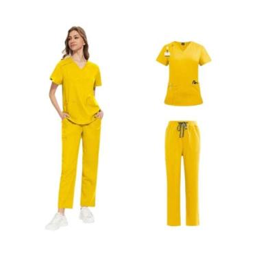 Imagem de Conjunto De Scrubs Cirúrgicos Femininos De Alta Qualidade Para Enferme