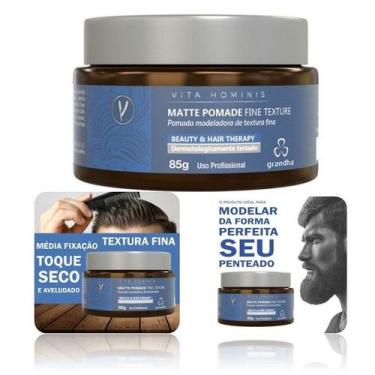 Imagem de Grandha Vita Hominis Matte Pomade Modeladora Fine Texture 85g