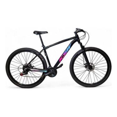 Imagem de Bicicleta Aro 29 Ksw 27v Alumínio Freio Hidráulico, Preto, Rosa, Azul