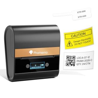 Imagem de Phomemo Impressora de etiquetas, impressora portátil industrial Bluetooth M260+, máquina de etiquetagem de fios e cabos térmicos