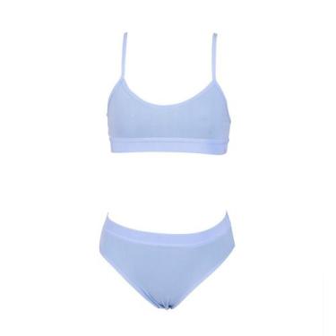 Imagem de Conjunto Infantil Juvenil de Algodão Liso - Maria Morena Lingerie, Azu