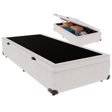Imagem de Cama Box Baú Solteiro Branco Outlet dos Sonhos 48x88x188