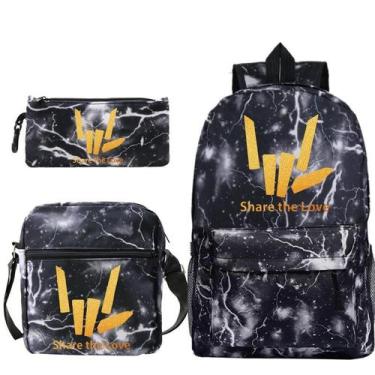 Imagem de Conjunto de mochilas Share the Love Satchel Students Anime Casual - Yi