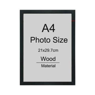 Imagem de Porta-Retrato De Madeira A4 8x12in Conjunto De 1, 2 Ou 3 Para Certific